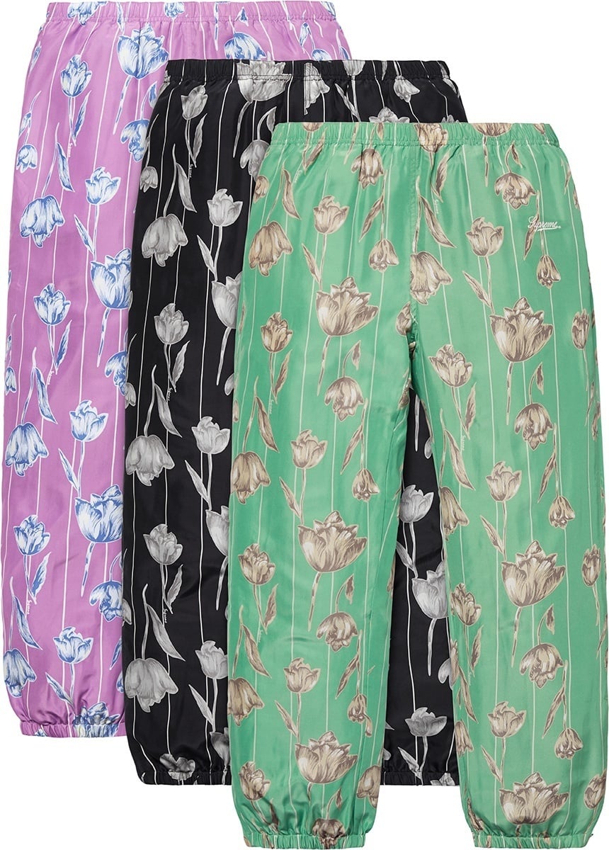 Floral Silk Track Pant